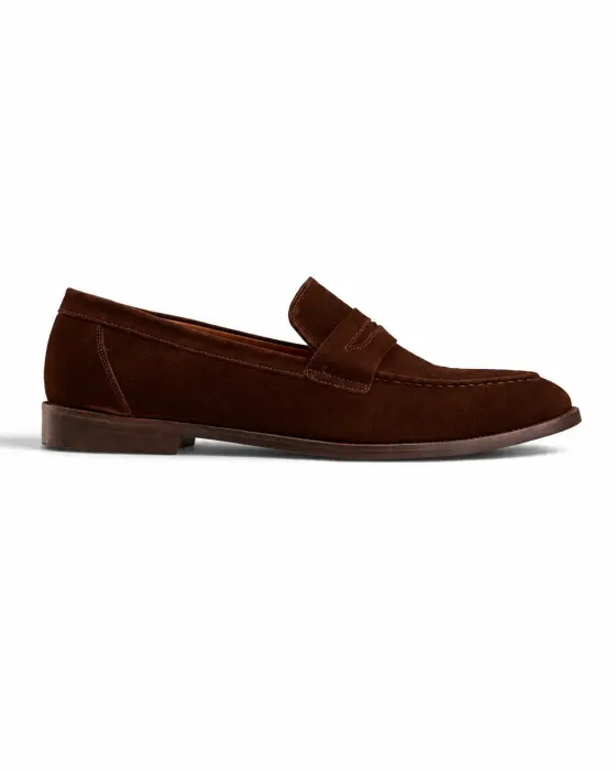 Penny Loafer in Brown Suede image 0