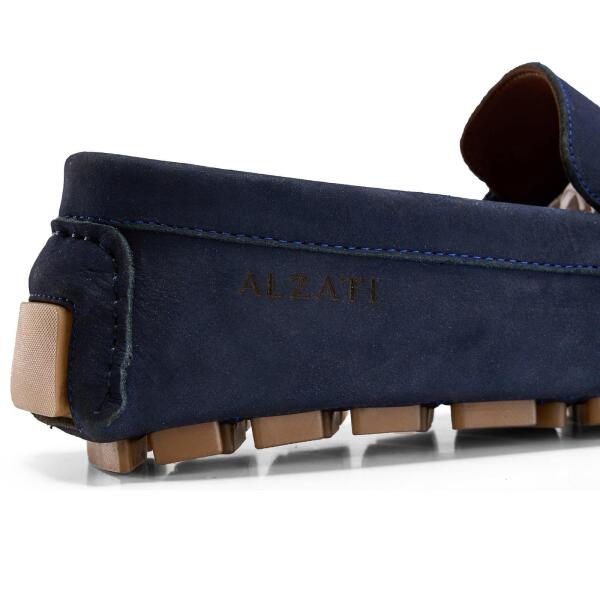 Moccasin shoes -Navy image 2