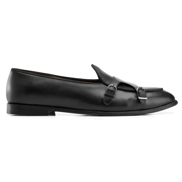  Double Monk Loafers in Black image 0