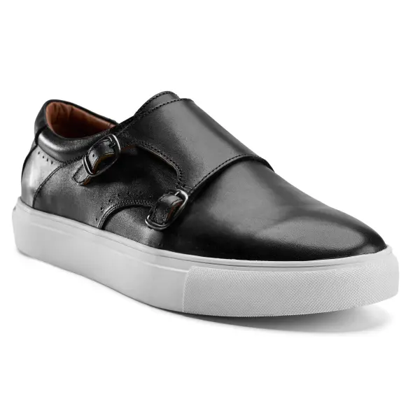 Double Monk Sneaker in Black image 1