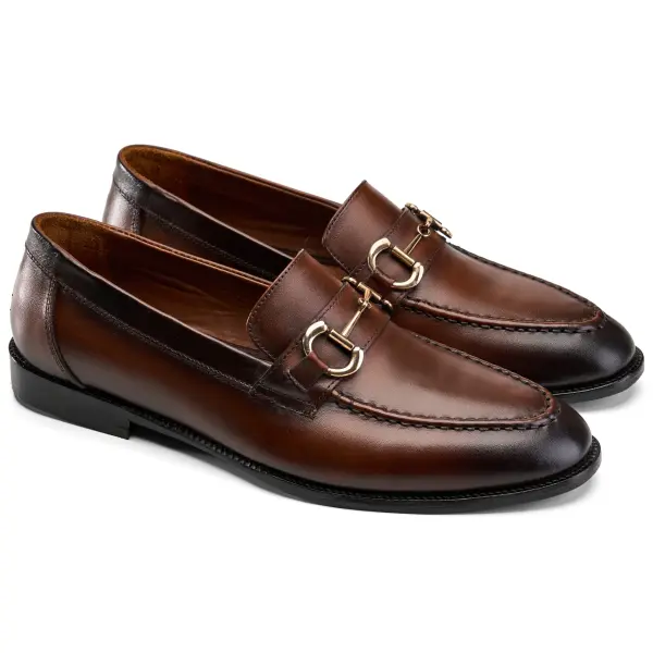 Alzati Horsebit Loafers in Brown image 3