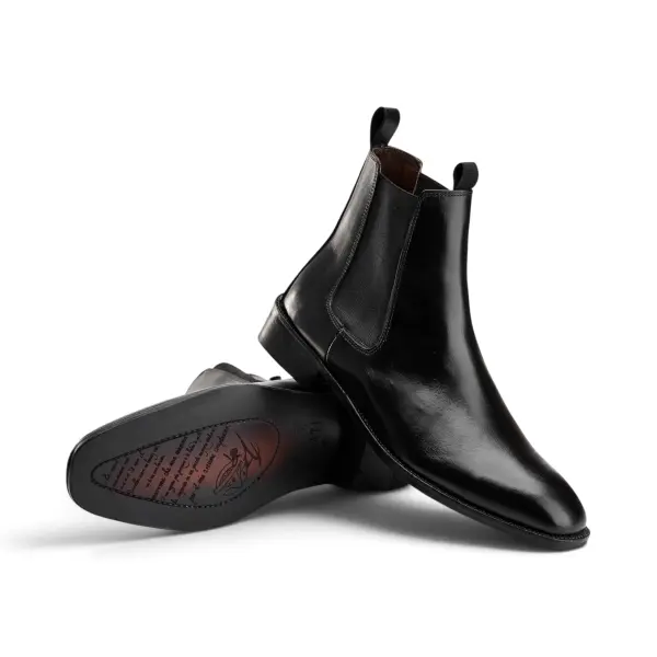 Black Chelsea Boot - Squared Toe image 1