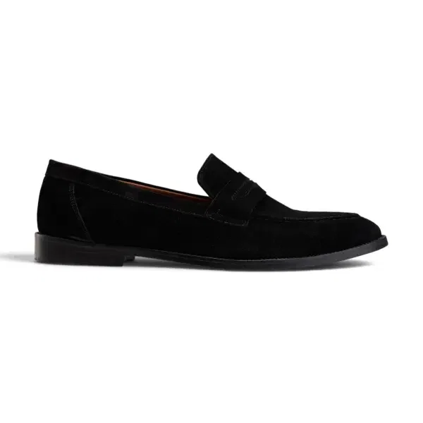 Penny Loafer in Black Suede image 0