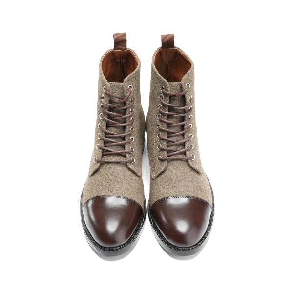 Wool Brown CapToe Boot image 2