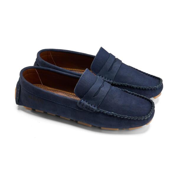 Moccasin shoes -Navy image 1