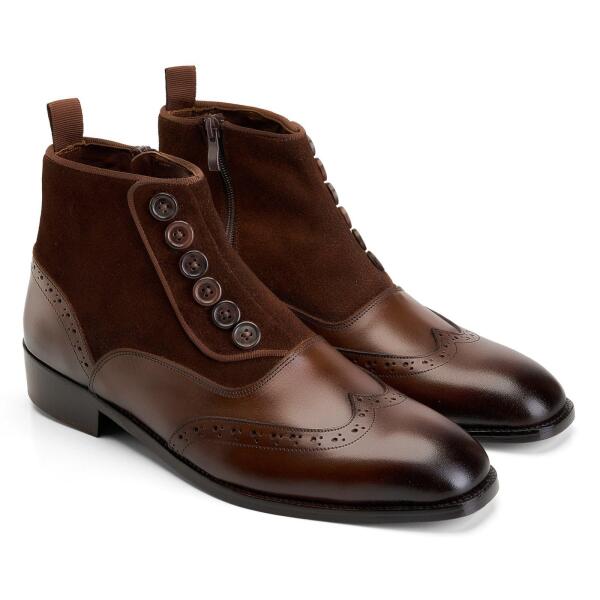 Button Boot in Brown image 1