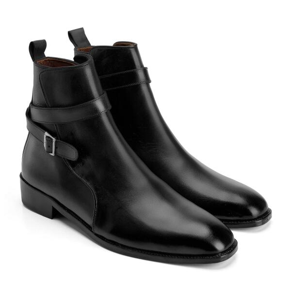 The Vincent Strap Boot - Black image 1
