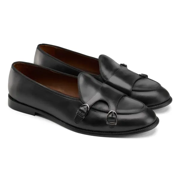  Double Monk Loafers in Black image 1