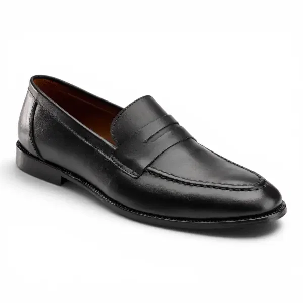Penny Loafers in Black image 3