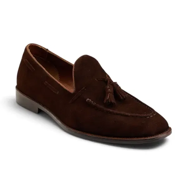 Tassel Loafer in Brown Suede image 3