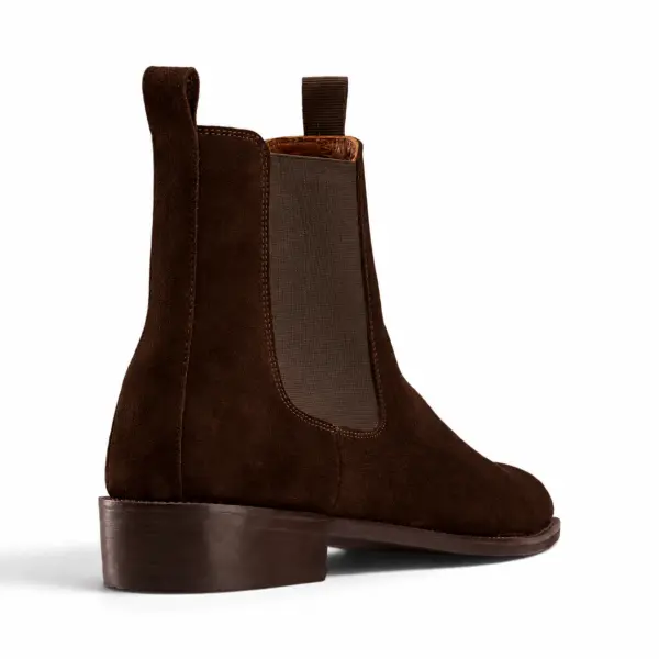 Brown Suede Chelsea Boot - Squared Toe image 4