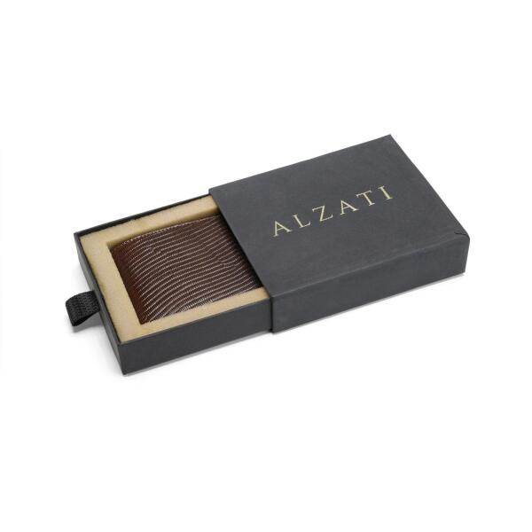 Lizard Leather Wallet in Brown image 1
