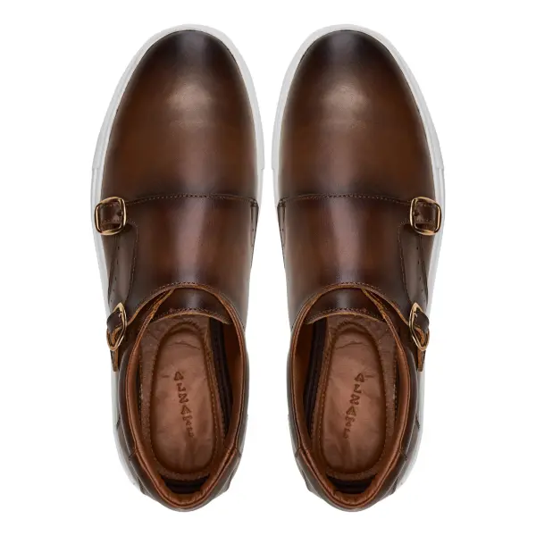 Double Monk Sneaker in Brown image 3