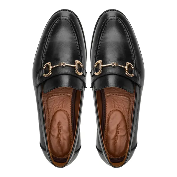 Alzati Horsebit Loafers in Black image 2