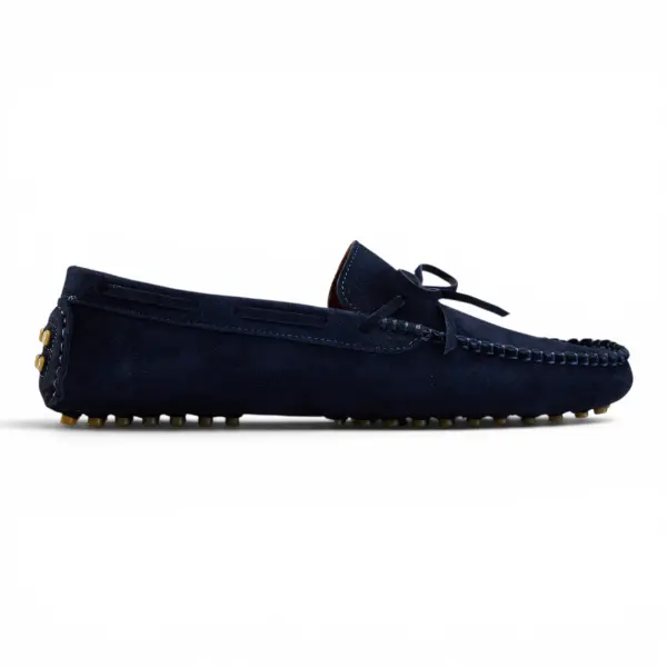 Moccasin in Suede Navy image 0