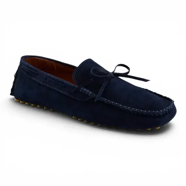 Moccasin in Suede Navy image 4