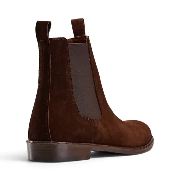 Brown Suede Chelsea Boot - Round Toe image 4