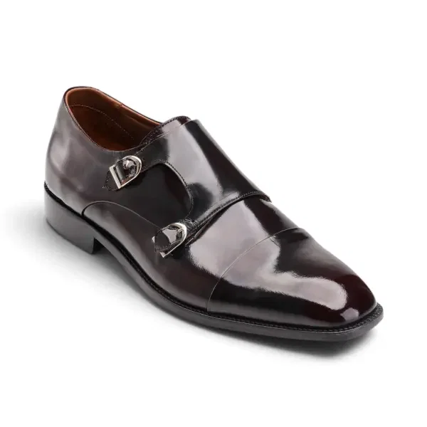 Burgundy Double Monk oxford image 2