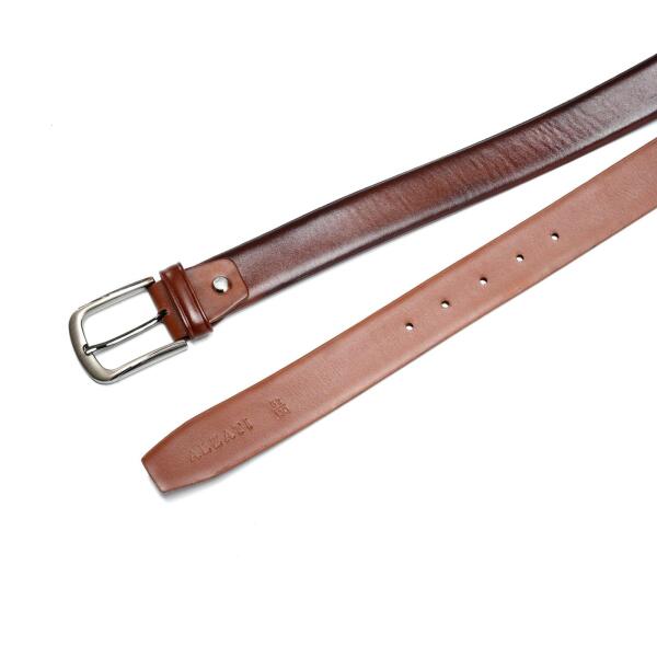 Leather Belt in Camel image 2