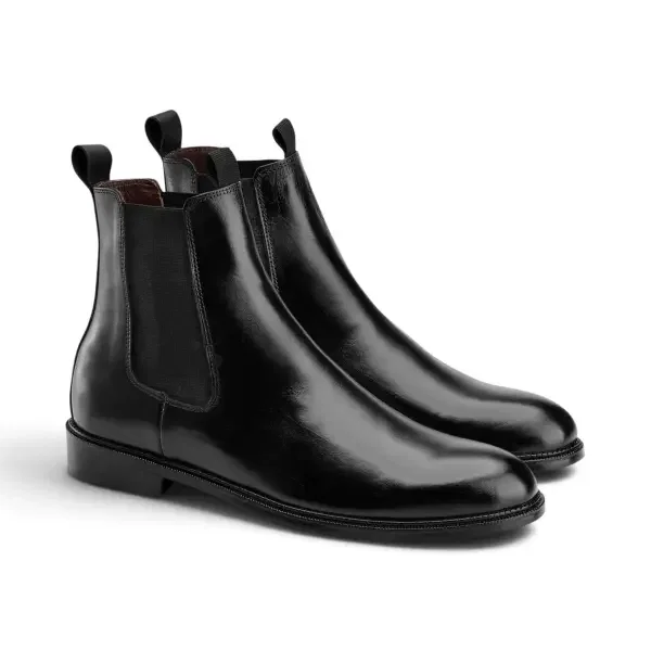 Black Chelsea Boot - Round Toe image 3