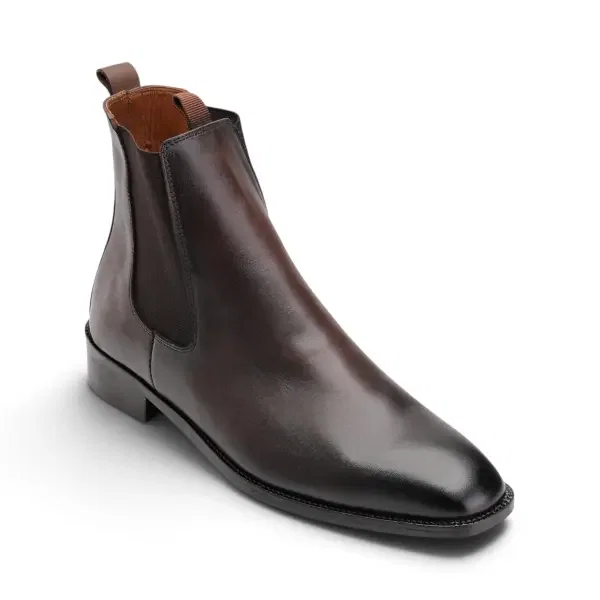 Brown Chelsea Boot - Squared Toe image 3
