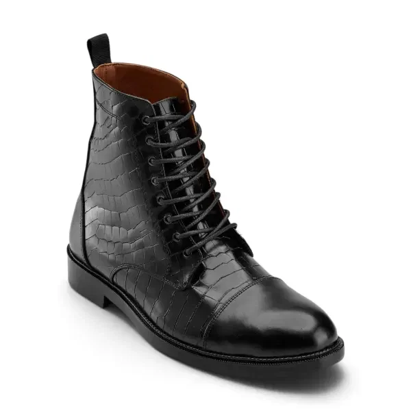  ALZATI Croco Boot - Black  image 2