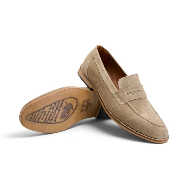 Penny Loafer in Beige Suede image 2