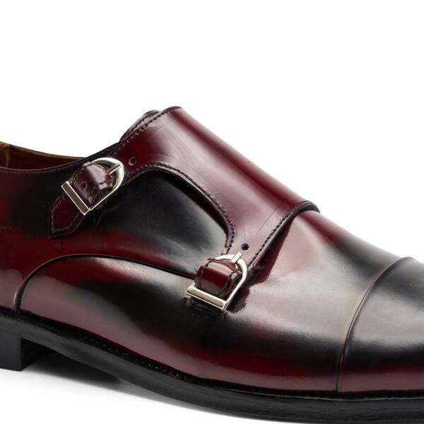 Burgundy Double Monk oxford image 2