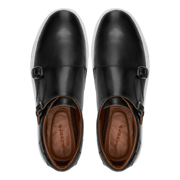 Double Monk Sneaker in Black image 3