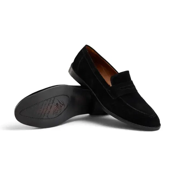 Penny Loafer in Black Suede image 2