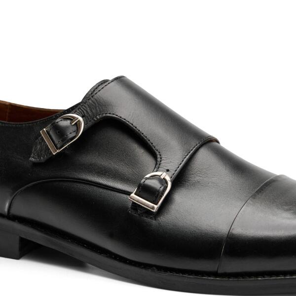 Double Monk Oxford in Black image 2