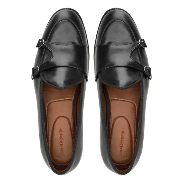  Double Monk Loafers in Black image 3