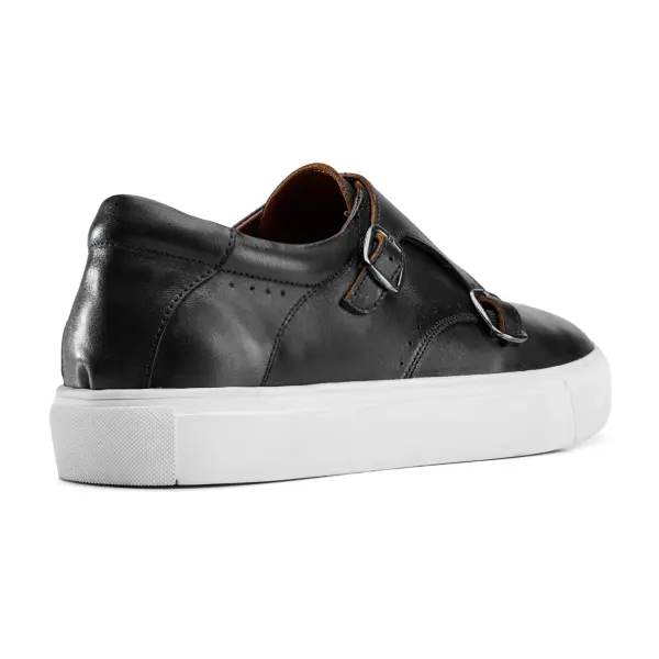 Double Monk Sneaker in Black image 4
