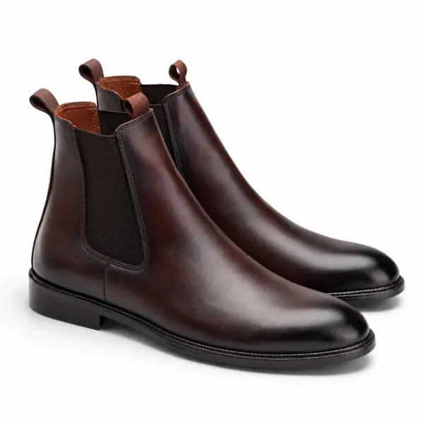 Brown Chelsea Boot - Round Toe image 1