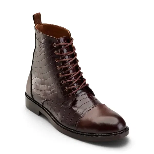 ALZATI Croco Boot - Brown image 3