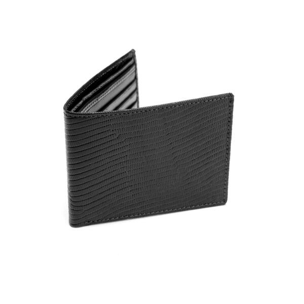 Lizard Leather Wallet in Black image 0