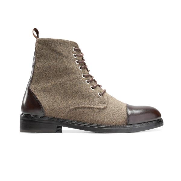 Wool Brown CapToe Boot image 0
