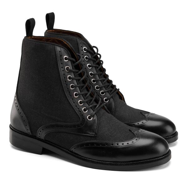 Old Town Brogue Boot in Black image 1