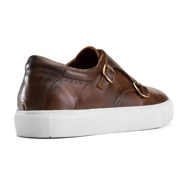Double Monk Sneaker in Brown image 4