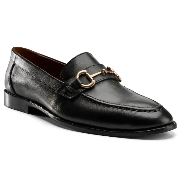 Alzati Horsebit Loafers in Black image 1