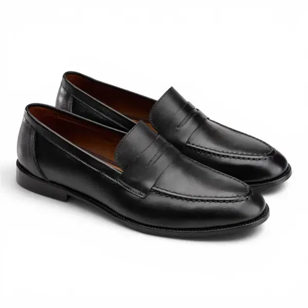 Penny Loafers in Black image 1