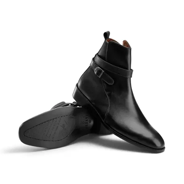 The Vincent Strap Boot - Black image 3