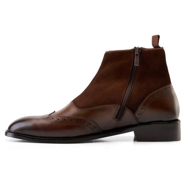 Button Boot in Brown image 2