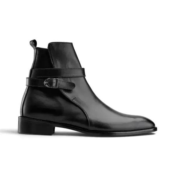 The Vincent Strap Boot - Black image 0