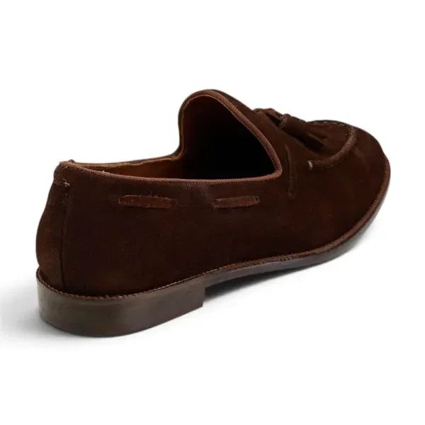 Tassel Loafer in Brown Suede image 4