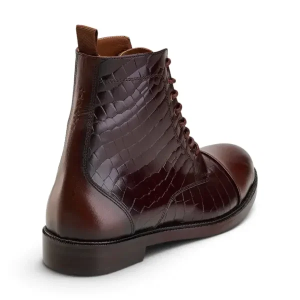 ALZATI Croco Boot - Brown image 4
