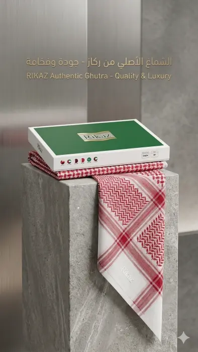 شماغ احمر كلاسيك خفيف  image 1