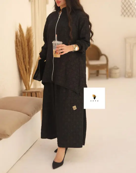 طقم قطعتين بخامه الجكار اماراتي مناسب للصيف image 3