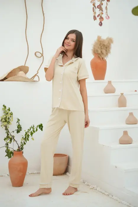 Classic plain summer pajamas image 4