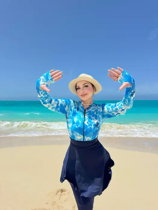 baby blue burkini image 0